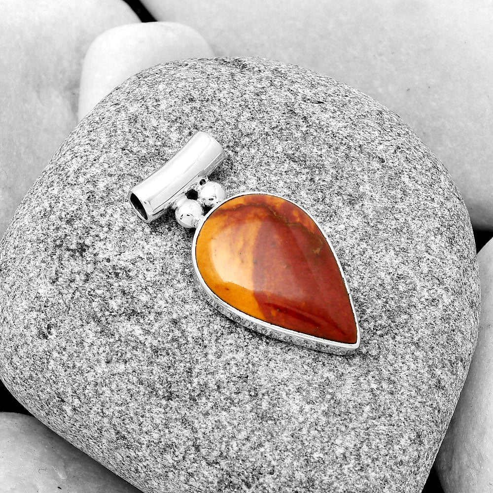 Natural Red Mookaite Pendant P-1259 SDP126552