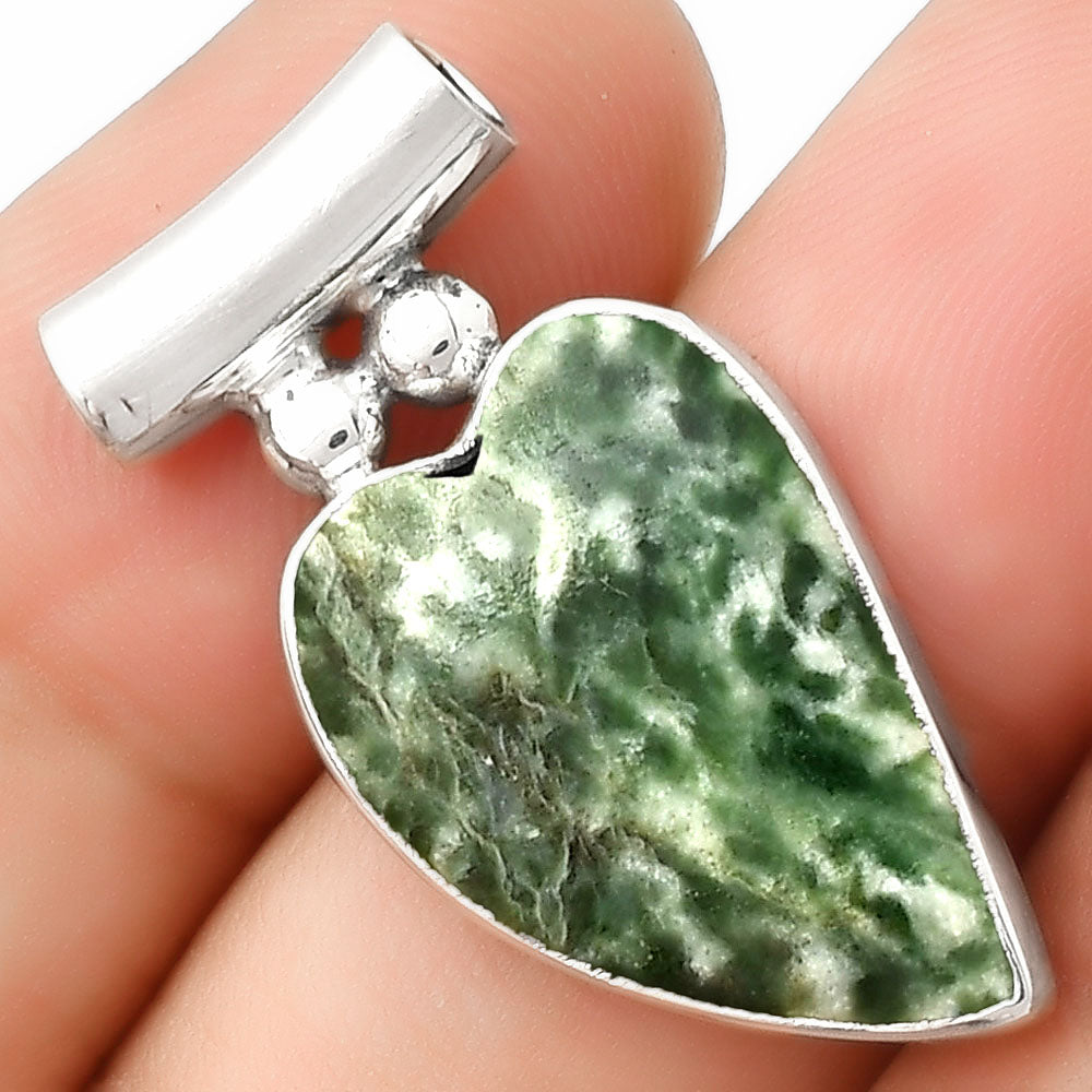 Heart Natural Dioptase Pendant P-1259 SDP126562