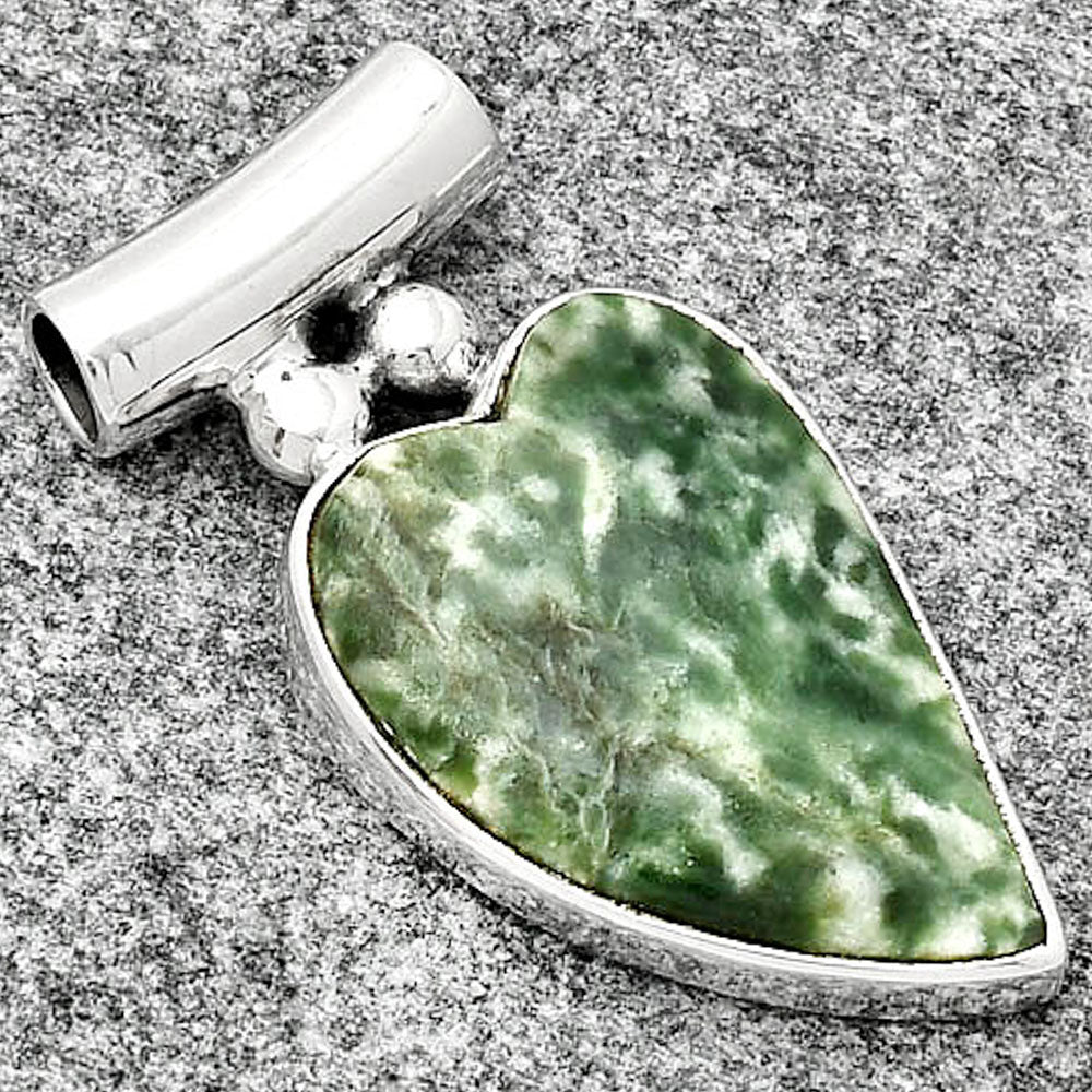 Heart Natural Dioptase Pendant P-1259 SDP126562