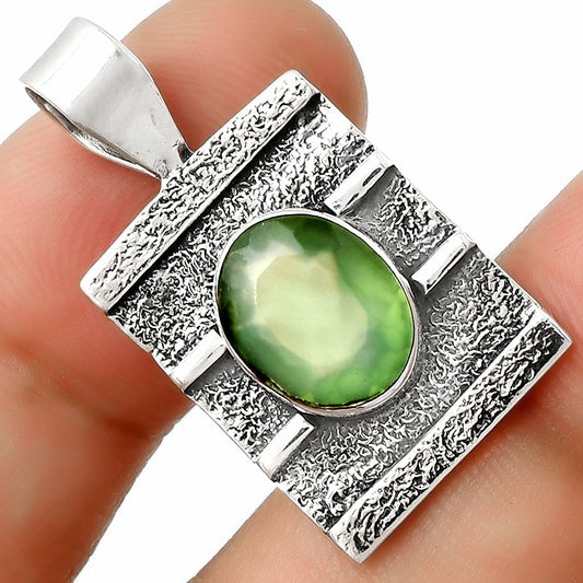 Faceted Natural Nephrite Jade Canada Pendant P-1658 SDP126613