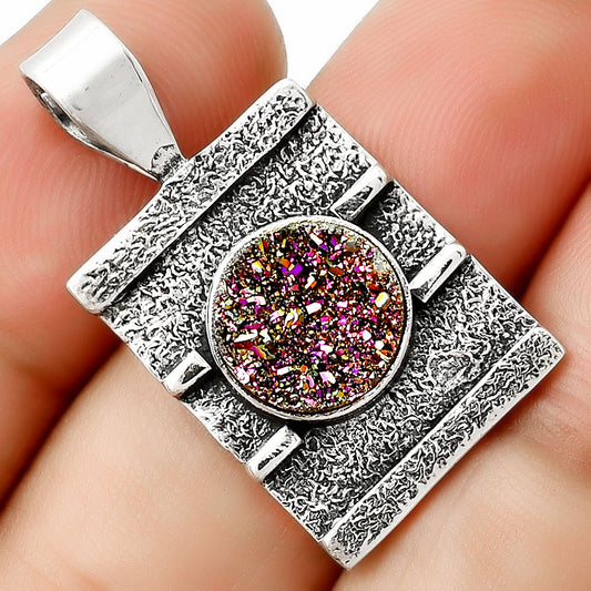 Titanium Druzy Pendant P-1658 SDP126641
