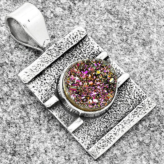 Titanium Druzy Pendant P-1658 SDP126641