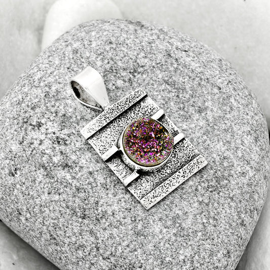 Titanium Druzy Pendant P-1658 SDP126647