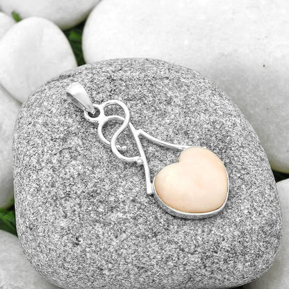 Heart Natural Pink Opal - Australia Pendant P-1036 SDP126807