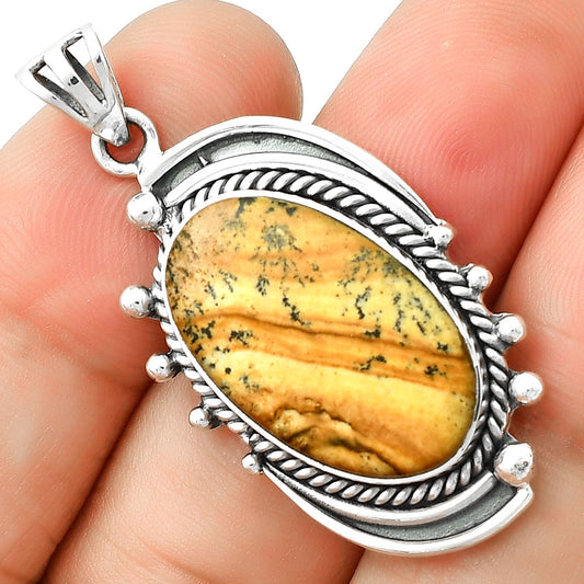 Natural Picture Jasper Pendant P-1012 SDP126836
