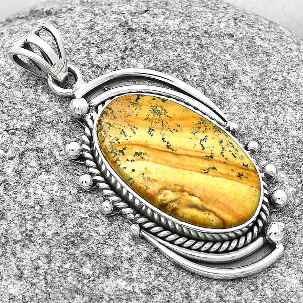 Natural Picture Jasper Pendant P-1012 SDP126836