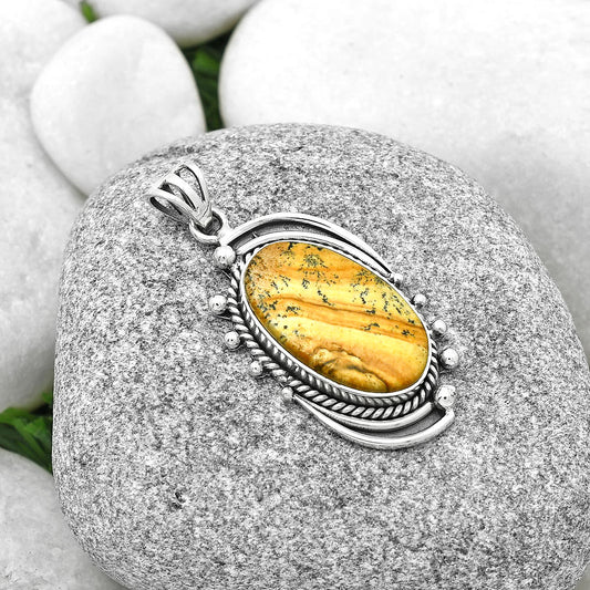 Natural Picture Jasper Pendant P-1012 SDP126836