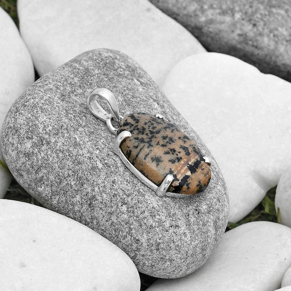 Natural Russian Honey Dendrite Opal Pendant P-1013 SDP126879