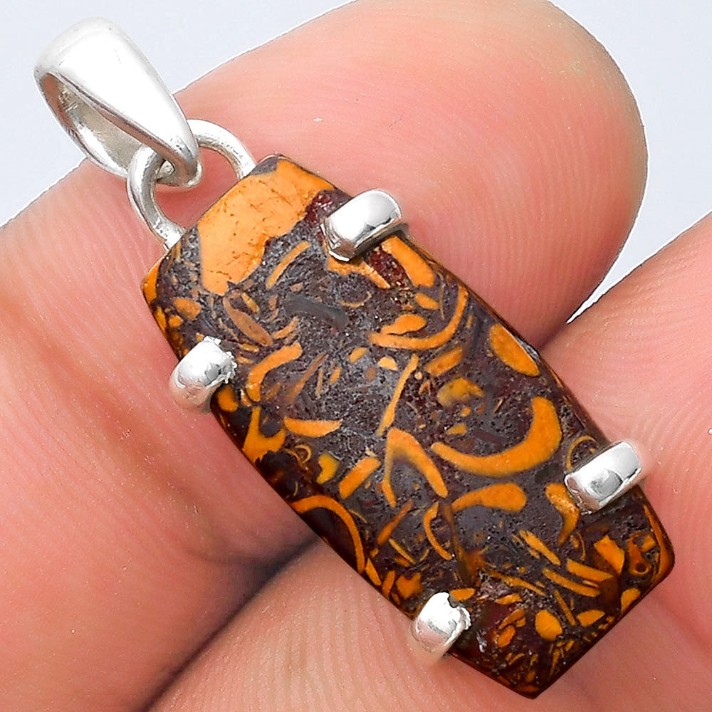Natural Coquina Fossil Jasper - India Pendant P-1013 SDP126882
