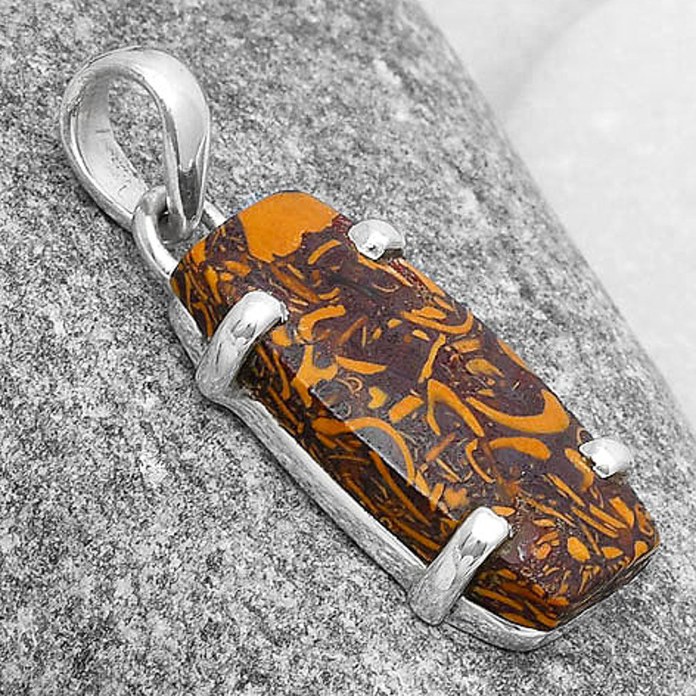 Natural Coquina Fossil Jasper - India Pendant P-1013 SDP126882