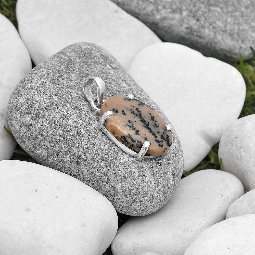 Natural Russian Honey Dendrite Opal Pendant P-1013 SDP126885