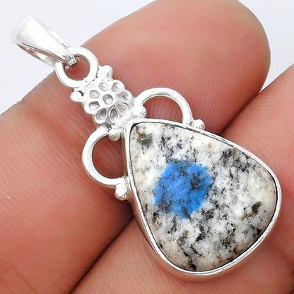 Natural K2 Blue - Azurite In Quartz Pendant P-1220 SDP126922