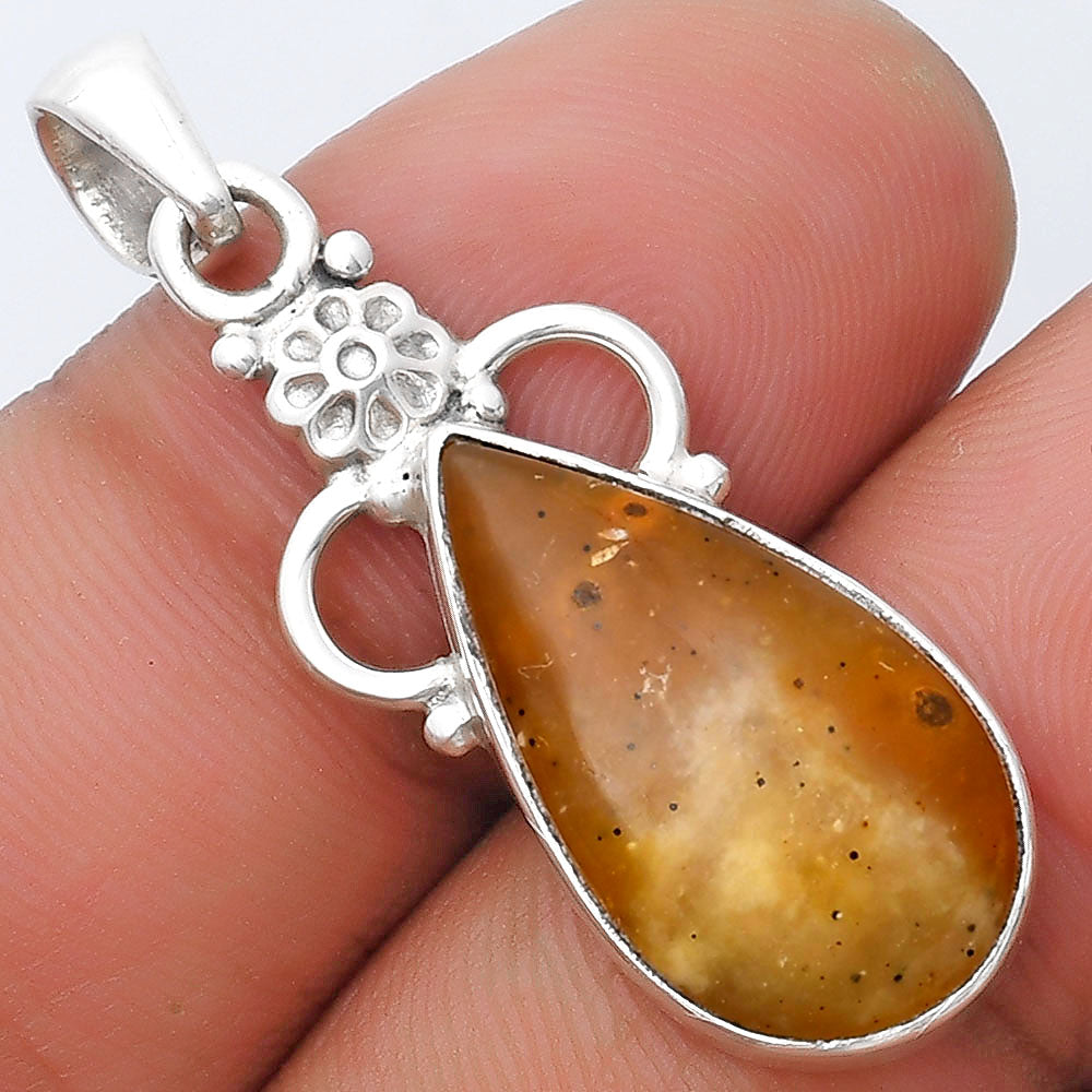 Natural Honey Dendritic Opal Pendant P-1220 SDP126924