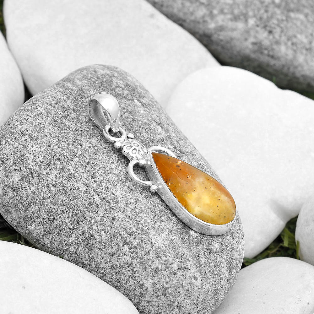 Natural Honey Dendritic Opal Pendant P-1220 SDP126924