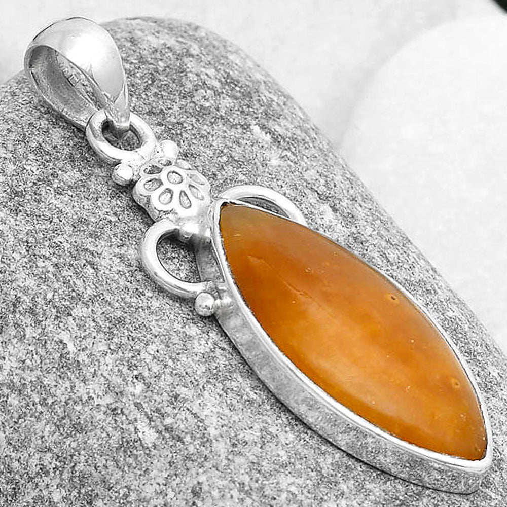 Natural Honey Dendritic Opal Pendant P-1220 SDP126925