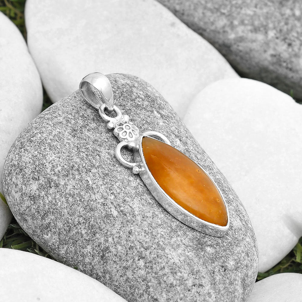 Natural Honey Dendritic Opal Pendant P-1220 SDP126925