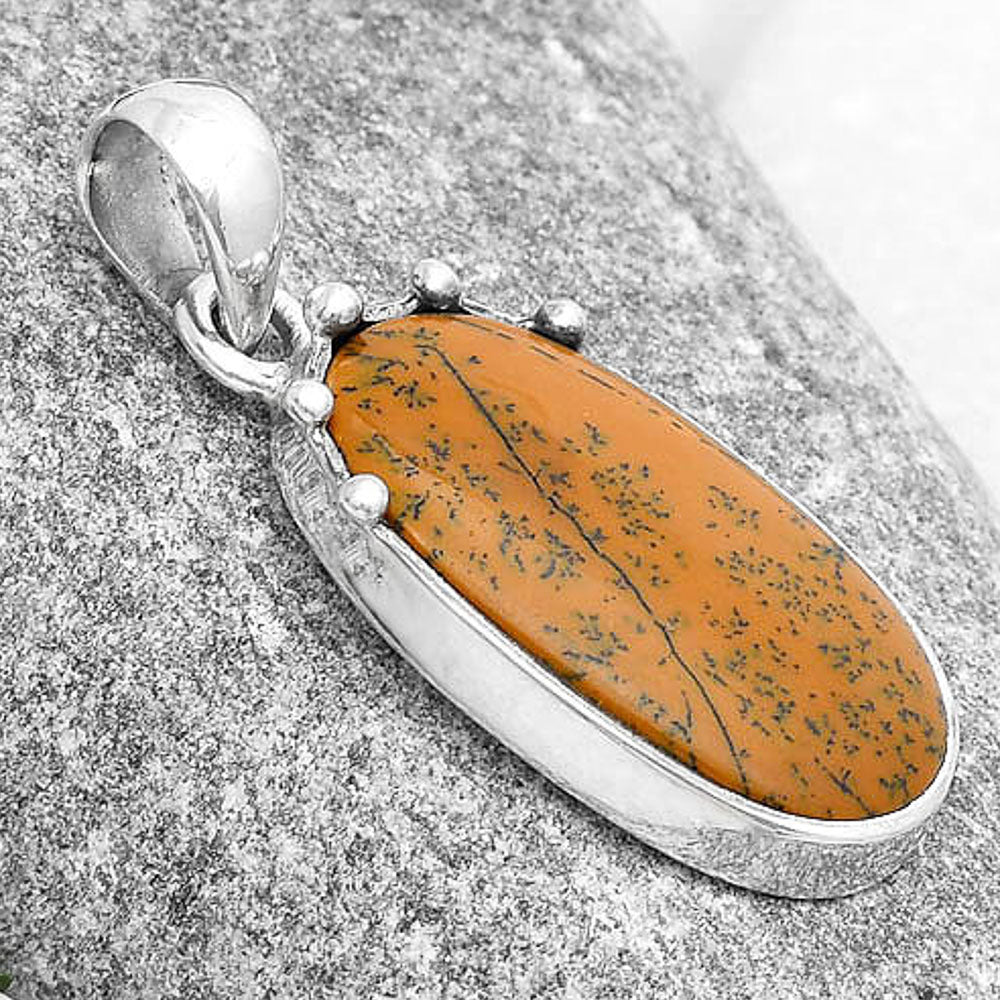 Natural Russian Honey Dendrite Opal Pendant P-1349 SDP126968
