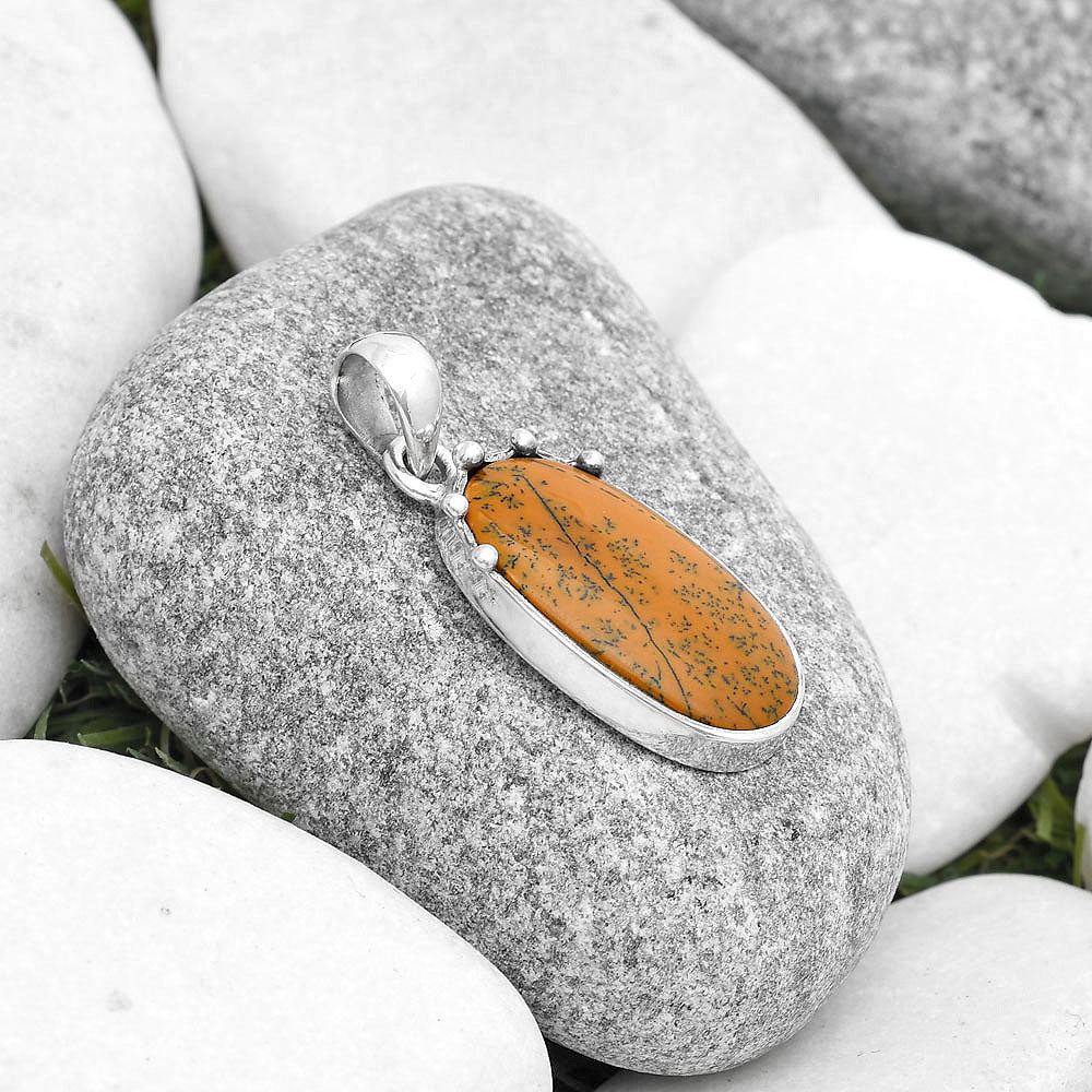 Natural Russian Honey Dendrite Opal Pendant P-1349 SDP126968
