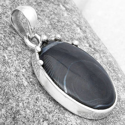 Crown Of Silver Psilomelane - Black Malachite Pendant P-1349 SDP126986