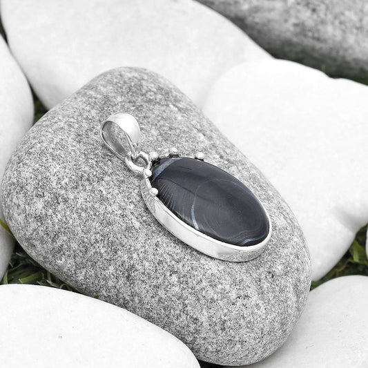 Crown Of Silver Psilomelane - Black Malachite Pendant P-1349 SDP126986