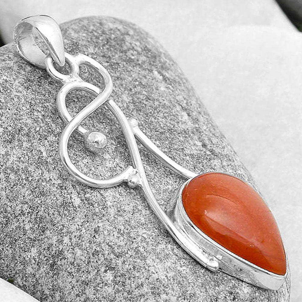Natural Orange Aventurine Pendant P-1036 SDP127026