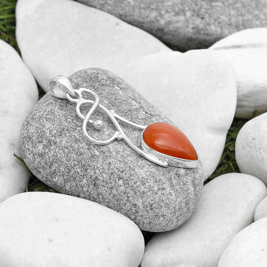 Natural Orange Aventurine Pendant P-1036 SDP127026