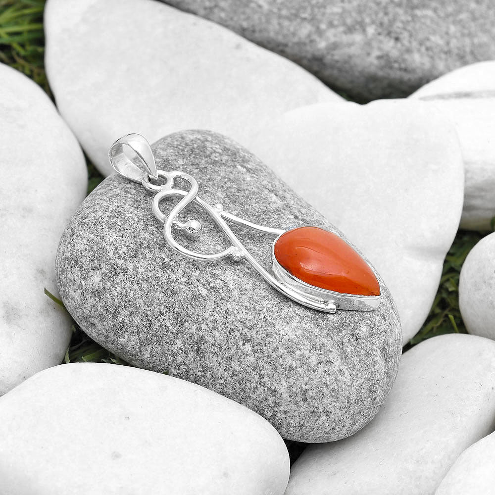 Natural Orange Aventurine Pendant P-1036 SDP127031