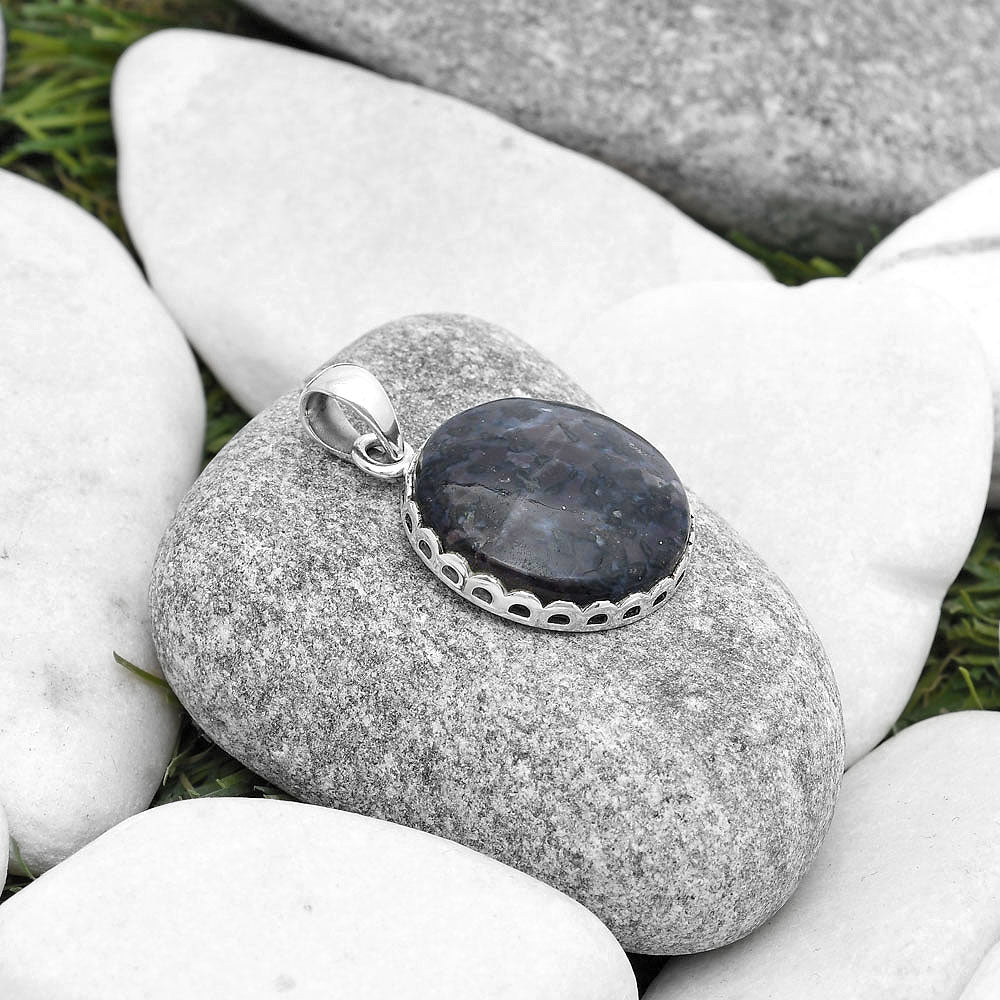 Natural Indigo Gabbro Pendant P-1637 SDP127084