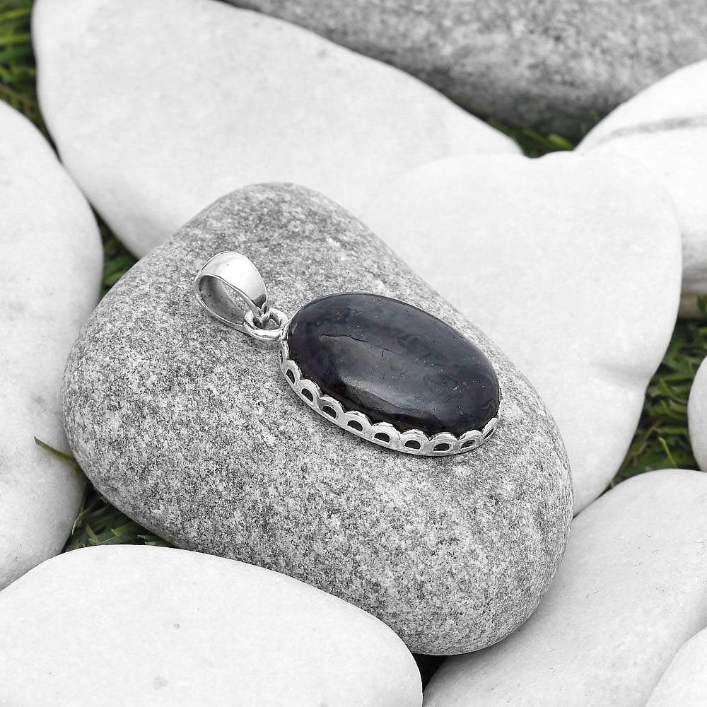 Natural Indigo Gabbro Pendant P-1637 SDP127105