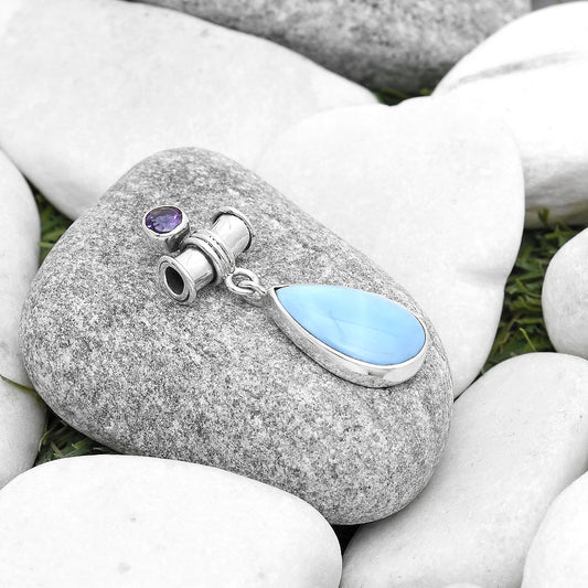 Natural Owyhee Opal & Amethyst Pendant P-1337 SDP127119