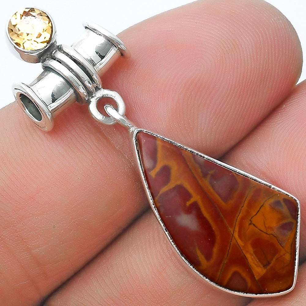 Natural Noreena Jasper & Citrine Pendant P-1337 SDP127127