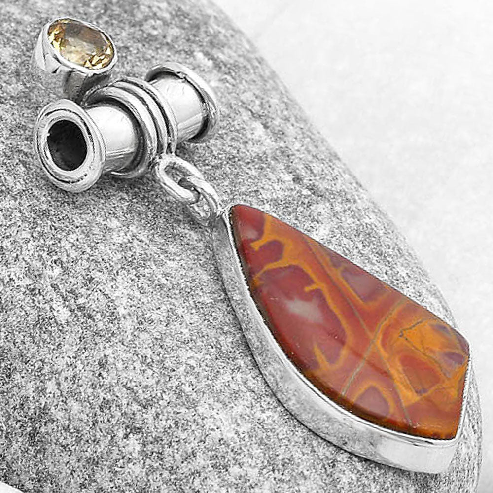 Natural Noreena Jasper & Citrine Pendant P-1337 SDP127127