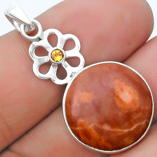 Natural Mookaite & Citrine Pendant P-1634 SDP127180