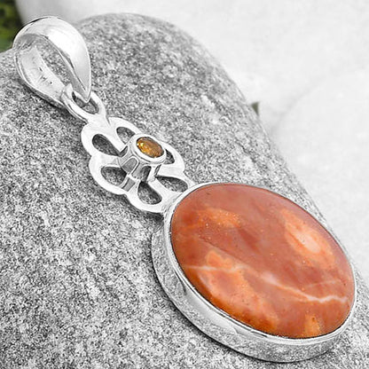 Natural Mookaite & Citrine Pendant P-1634 SDP127180