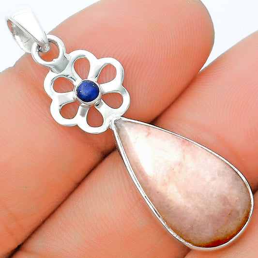 Natural Pink Scolecite & Lapis Lazuli Pendant P-1634 SDP127183