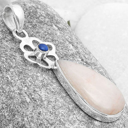 Natural Pink Scolecite & Lapis Lazuli Pendant P-1634 SDP127183
