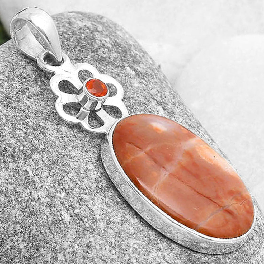 Natural Mookaite & Carnelian Pendant P-1634 SDP127198