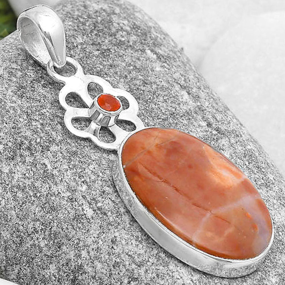Natural Mookaite & Carnelian Pendant P-1634 SDP127199