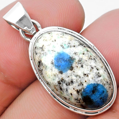 Natural K2 Blue - Azurite In Quartz Pendant P-1134 SDP127211