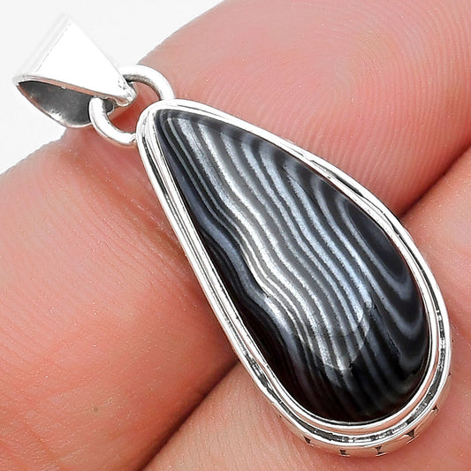 Crown Of Silver Psilomelane - Black Malachite Pendant P-1134 SDP127217