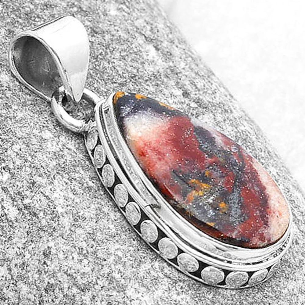 Natural Indian Blanket Jasper Pendant P-1134 SDP127221