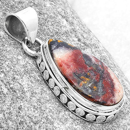 Natural Indian Blanket Jasper Pendant P-1134 SDP127221