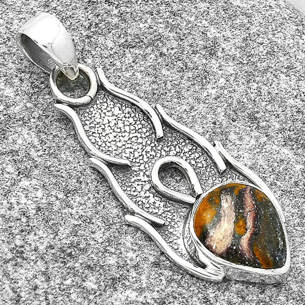 Natural Indian Blanket Jasper Pendant P-1400 SDP127276
