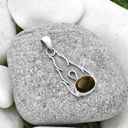 Natural Turkish Rainforest Chrysocolla Pendant P-1400 SDP127278