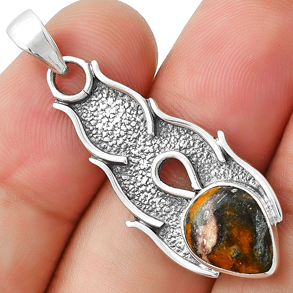 Natural Indian Blanket Jasper Pendant P-1400 SDP127279