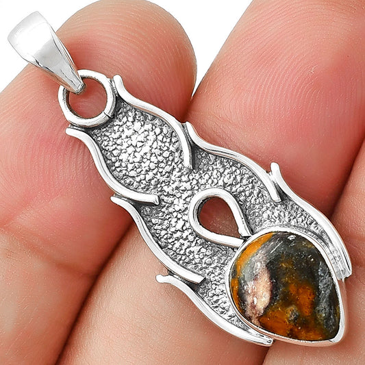 Natural Indian Blanket Jasper Pendant P-1400 SDP127279