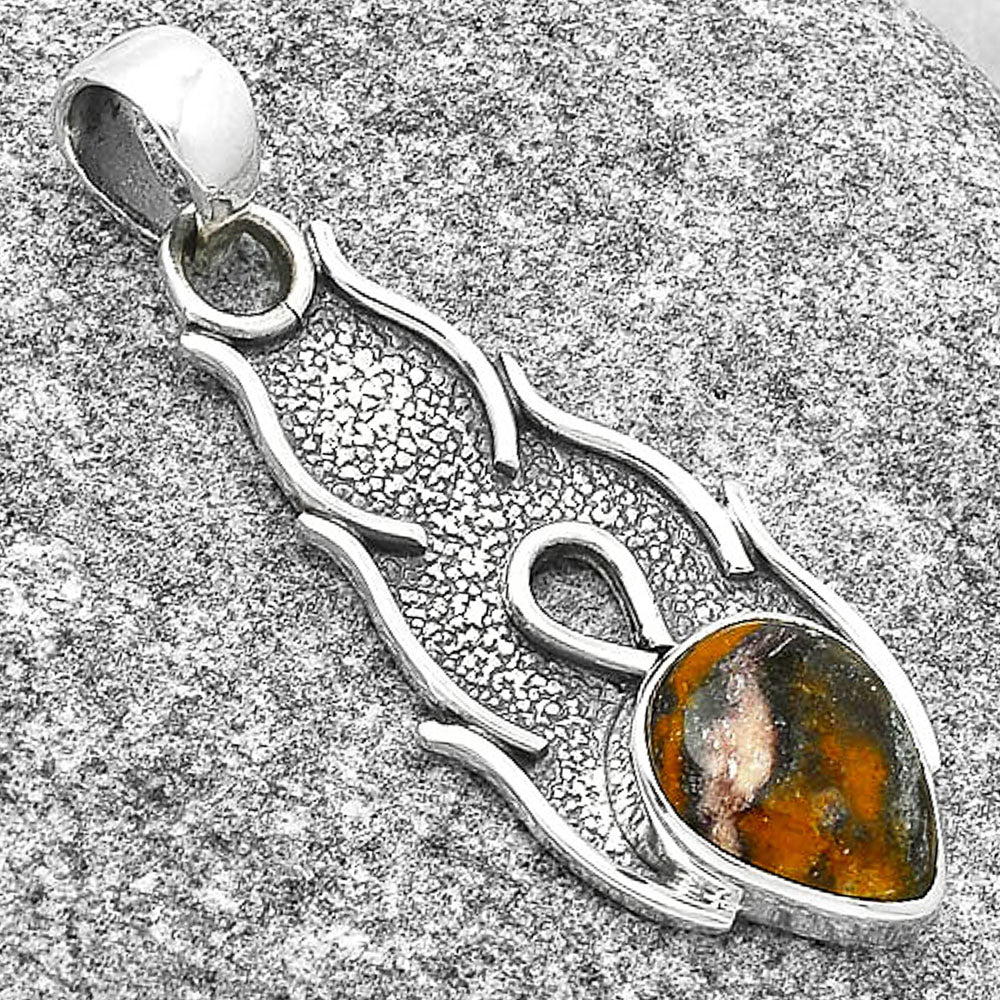 Natural Indian Blanket Jasper Pendant P-1400 SDP127279