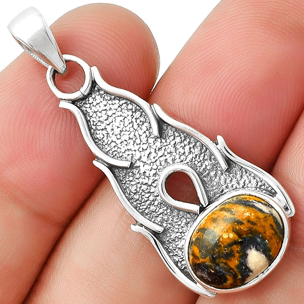 Natural Indian Blanket Jasper Pendant P-1400 SDP127283