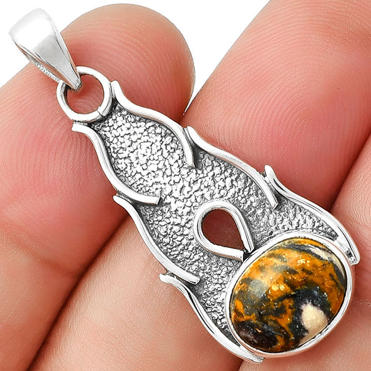 Natural Indian Blanket Jasper Pendant P-1400 SDP127283