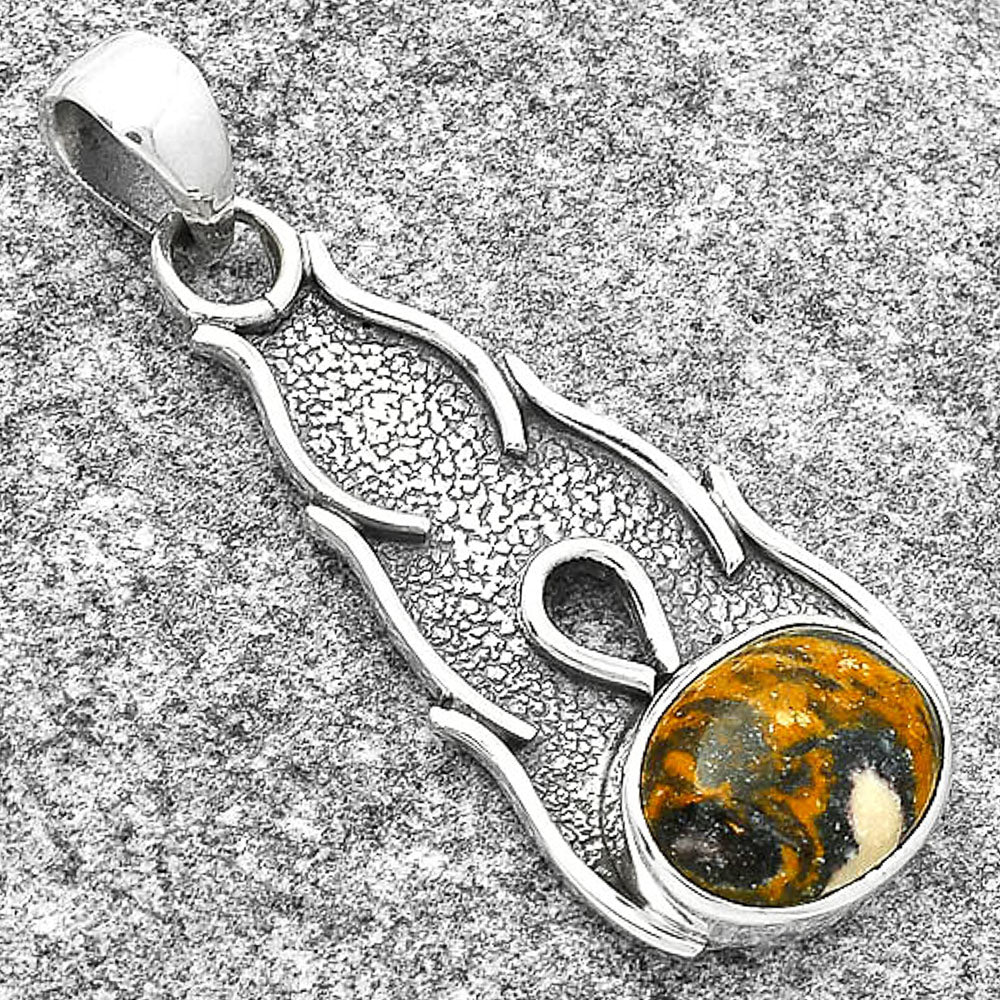 Natural Indian Blanket Jasper Pendant P-1400 SDP127283